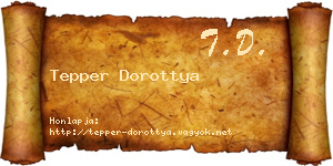 Tepper Dorottya névjegykártya
